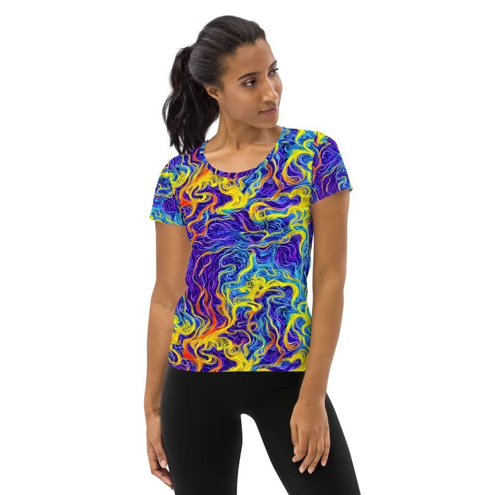 Saffron Storm on Women's Athletic T-Shirt — Front