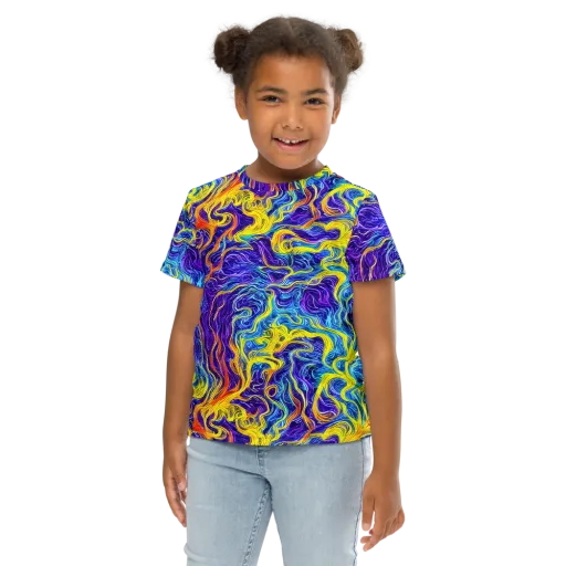 Saffron Storm on a Kids Crew Neck T-Shirt