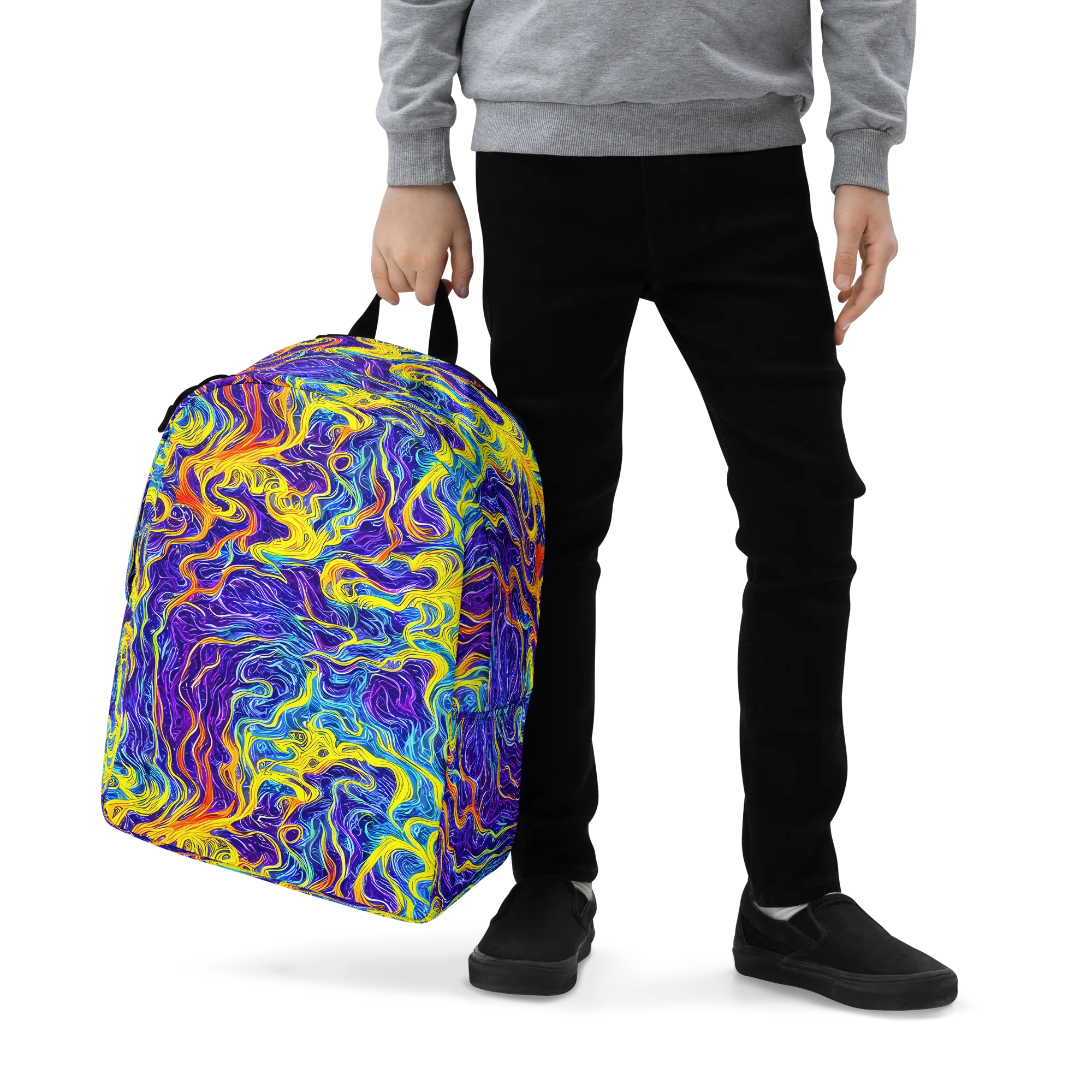 Saffron Storm on Minimalist Backpack — Zoomed-in