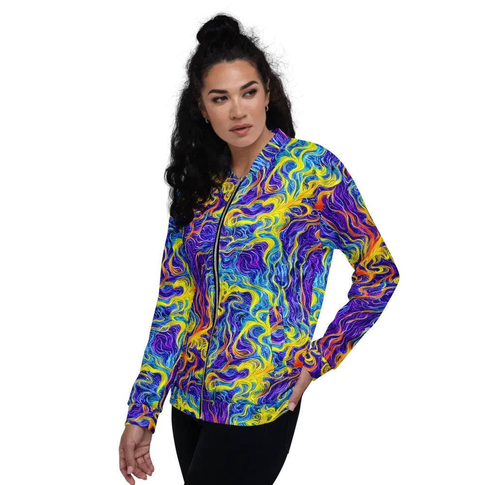 Saffron Storm on Bomber Jacket — Left