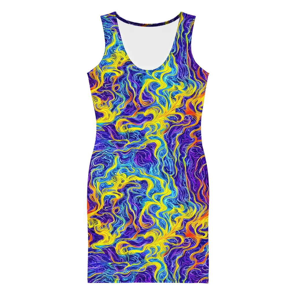 Saffron Storm on Bodycon Dress — Front