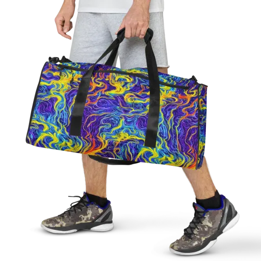 Saffron Storm on a Duffle Bag