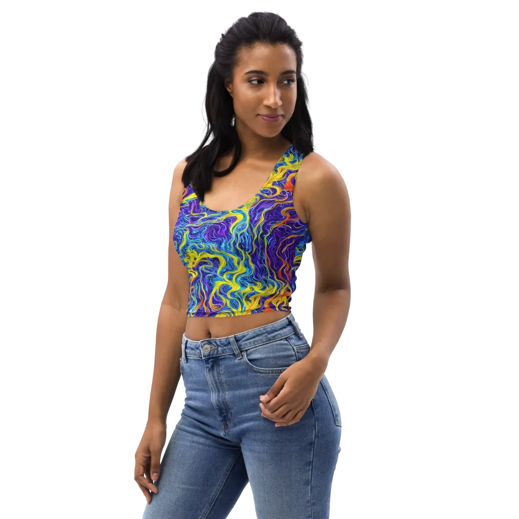 Saffron Storm on Crop Top — Left Front