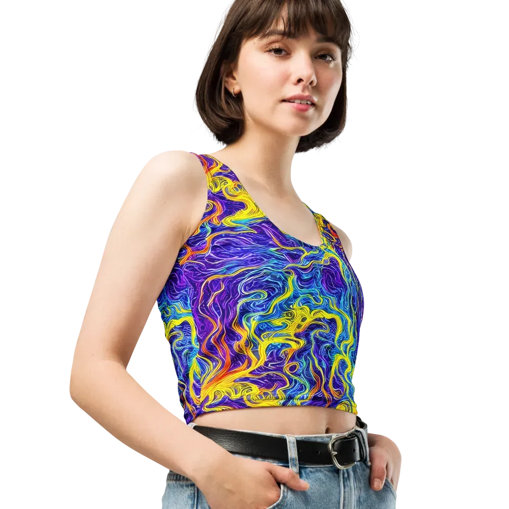 Saffron Storm on Crop Top — Right Front