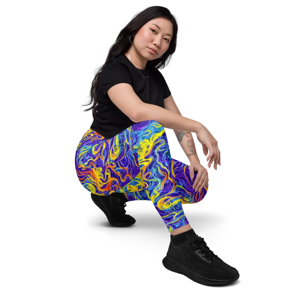 Saffron Storm on Leggings with Pockets — Right Front