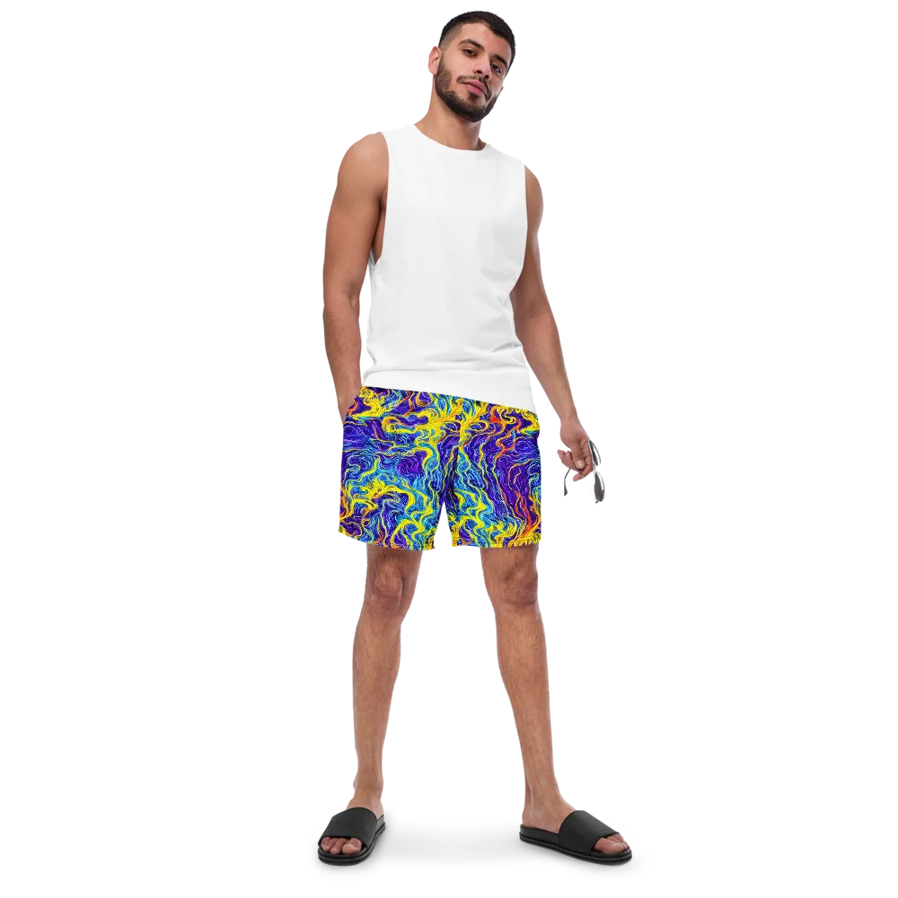 Saffron Storm on Swim Trunks — Front