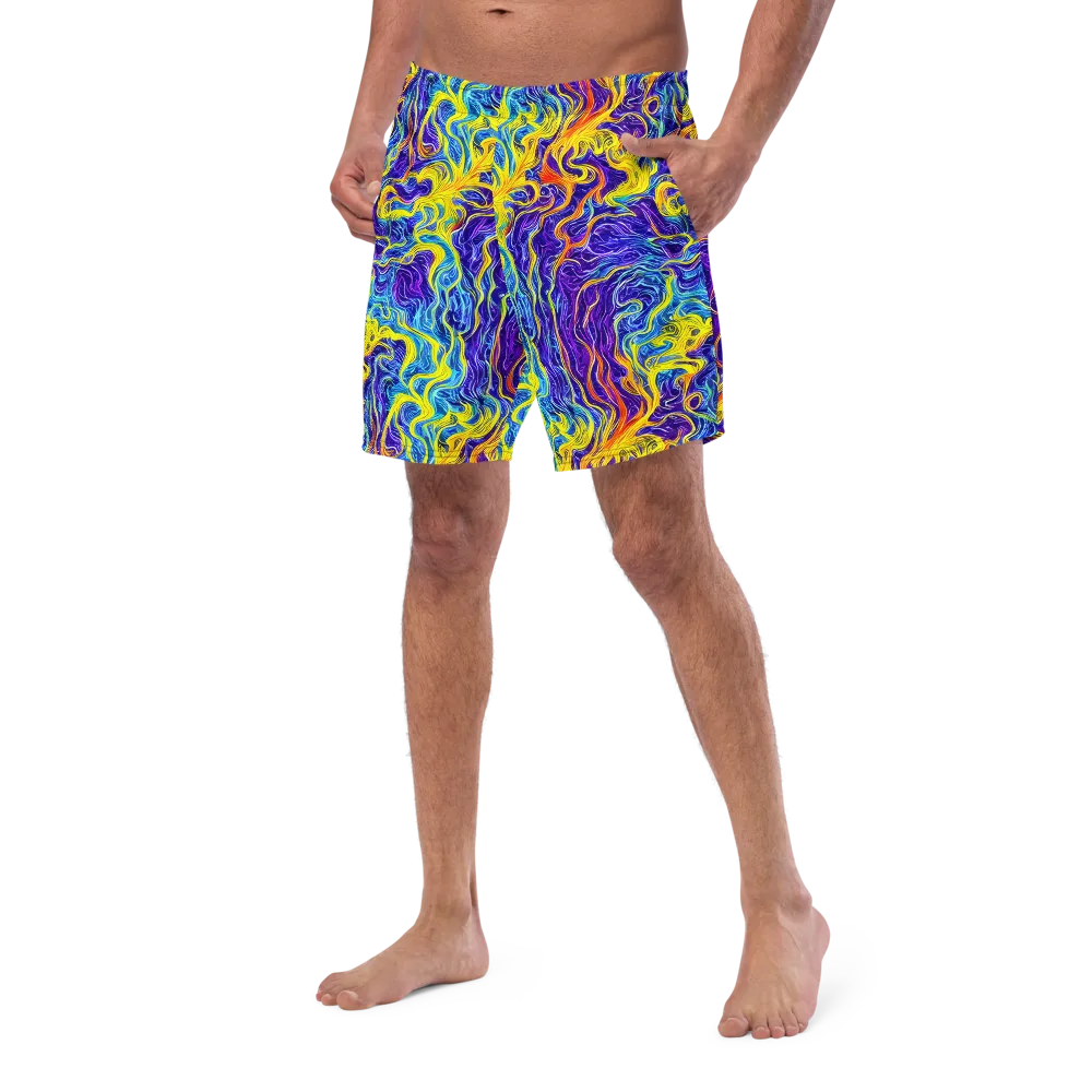 Saffron Storm on Swim Trunks — Left Front