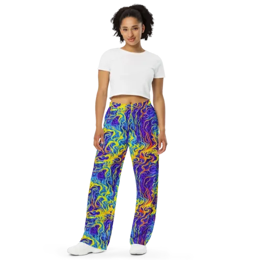 Saffron Storm on a Wide-Leg Pants