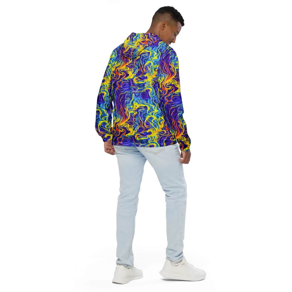 Saffron Storm on Men's Windbreaker — Back