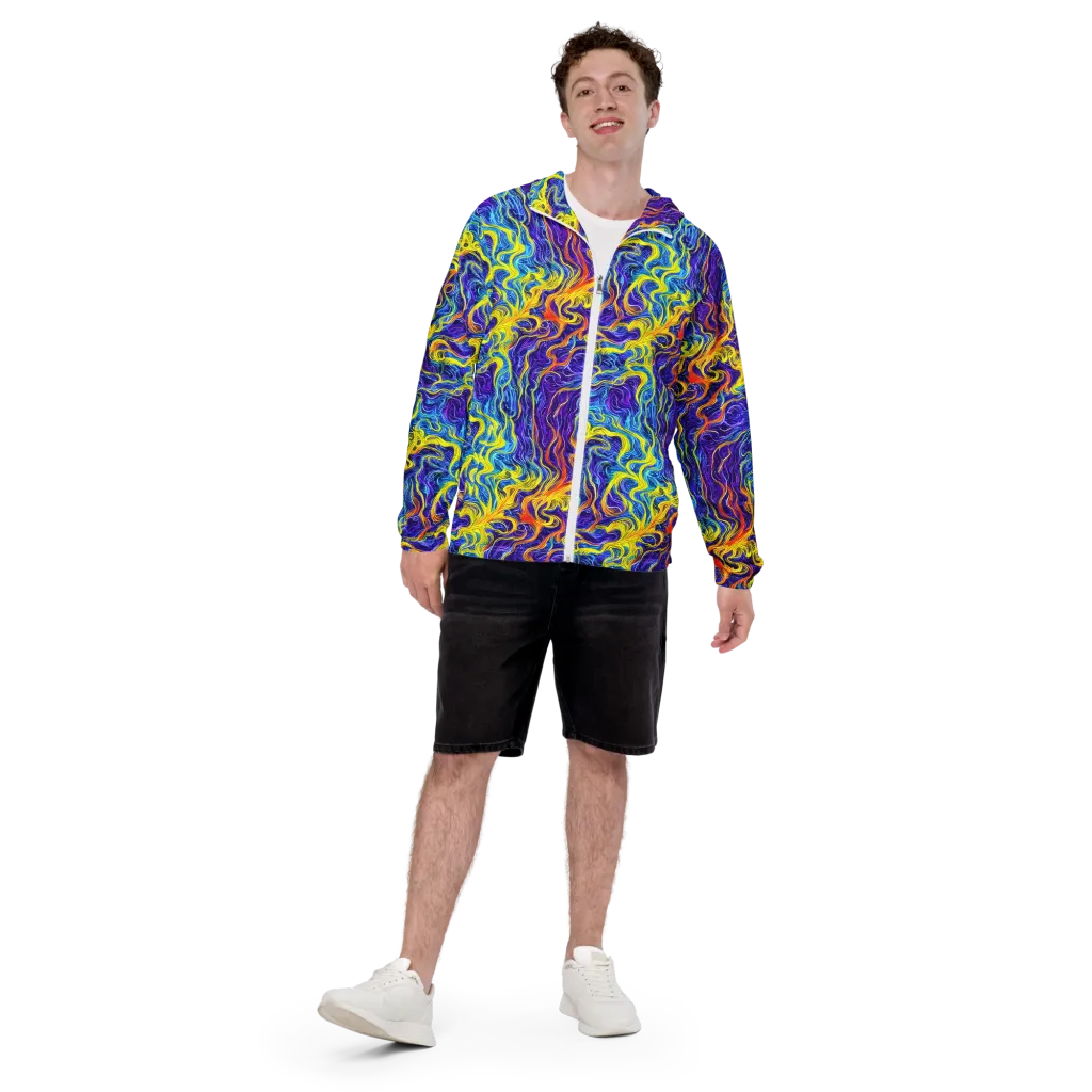 Saffron Storm on Men's Windbreaker — Front