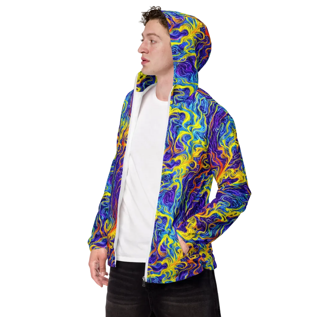 Saffron Storm on Men's Windbreaker — Left Front