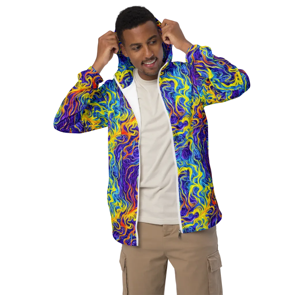 Saffron Storm on Men's Windbreaker — Front
