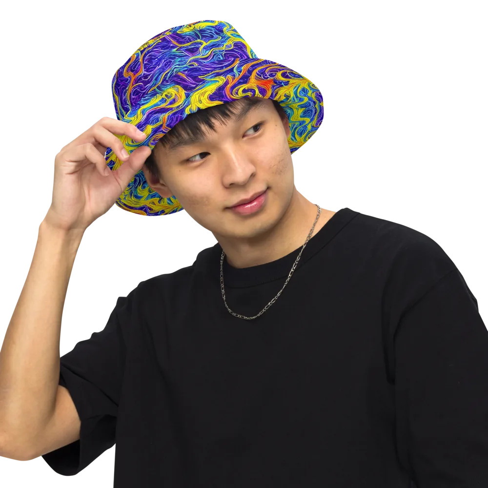 Saffron Storm on Reversible Bucket Hat — Front Inside