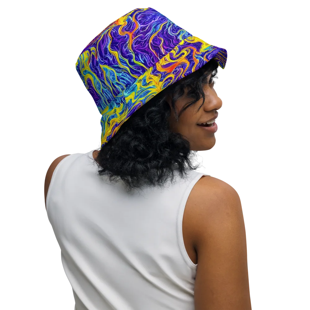 Saffron Storm on Reversible Bucket Hat — Right Outside