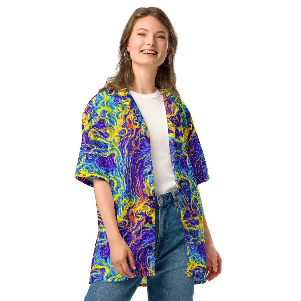 Saffron Storm on Button Shirt — Front