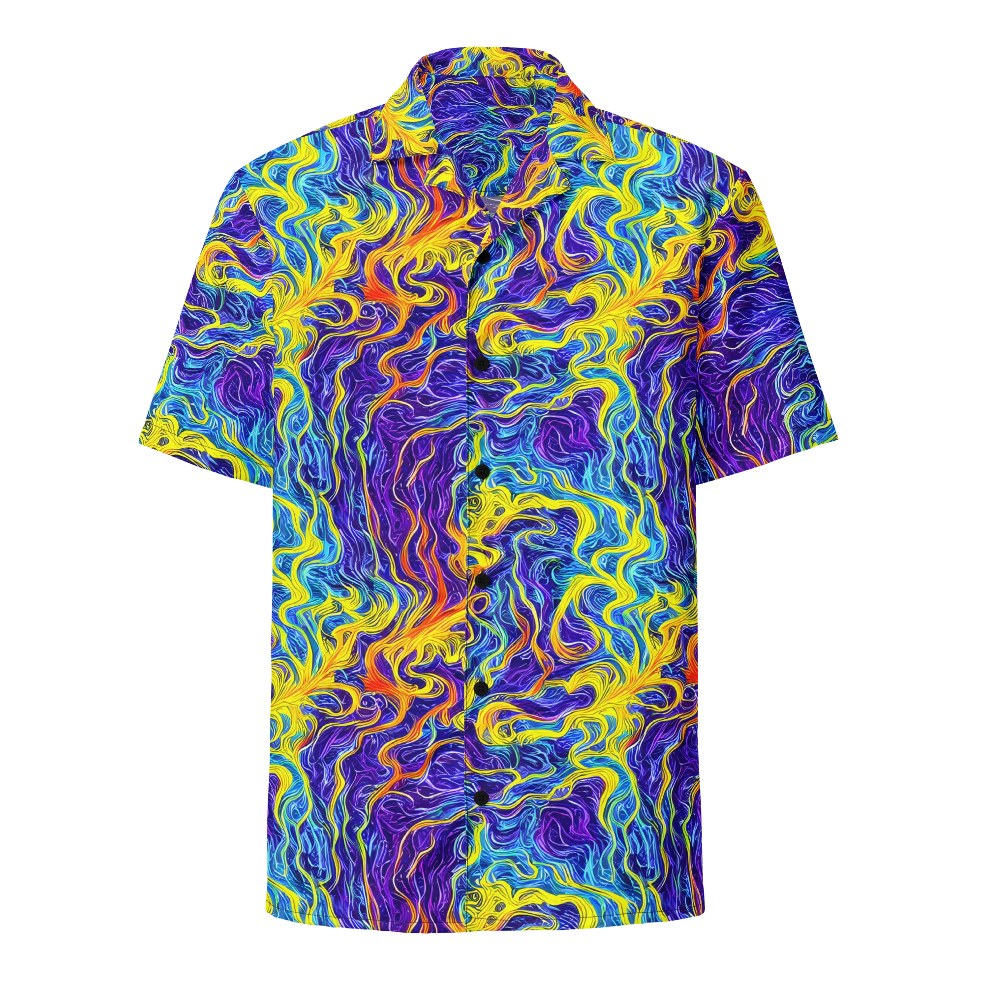Saffron Storm on Button Shirt — Front