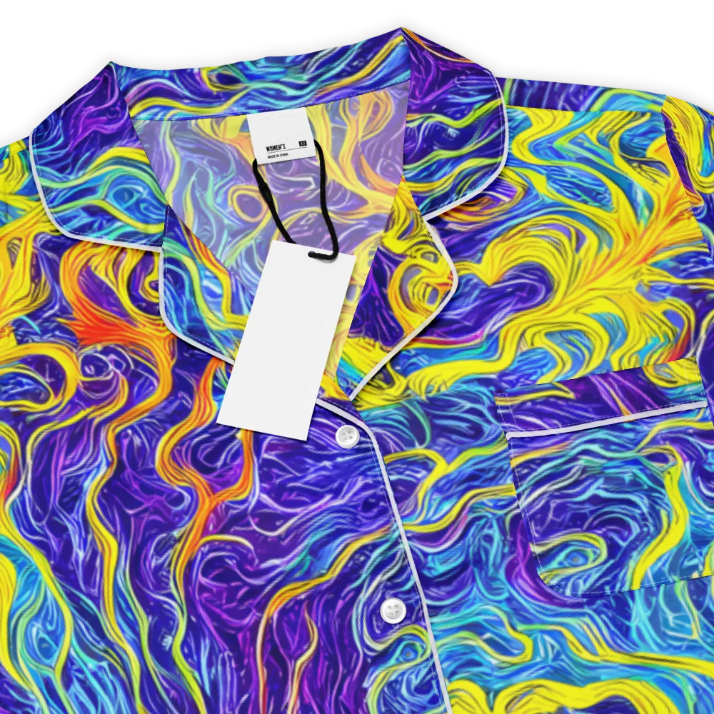 Saffron Storm on Women's Short Sleeve Pajama Top — Product details