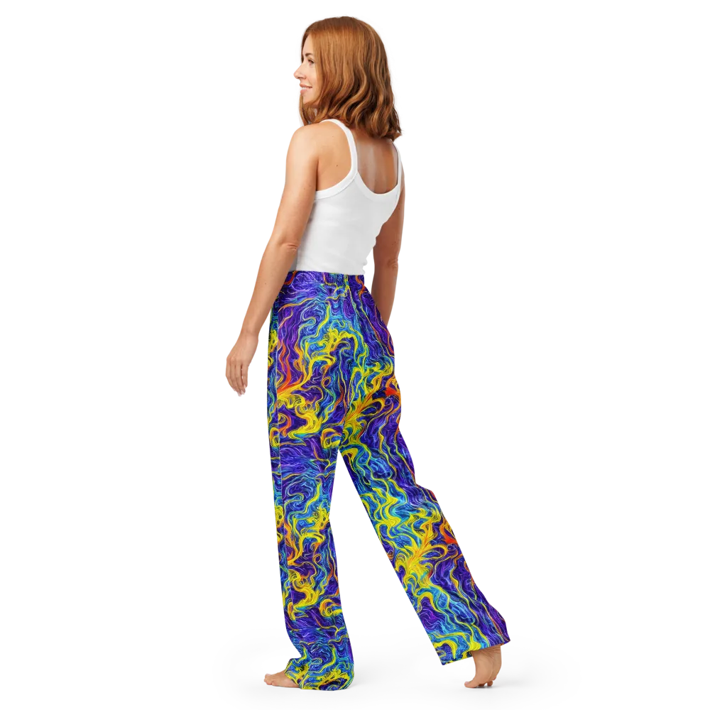 Saffron Storm on Women's Pajama Pants — Back