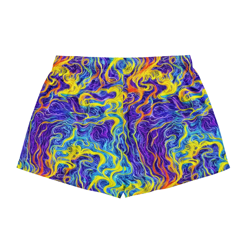 Saffron Storm on Women's Pajama Shorts — Back