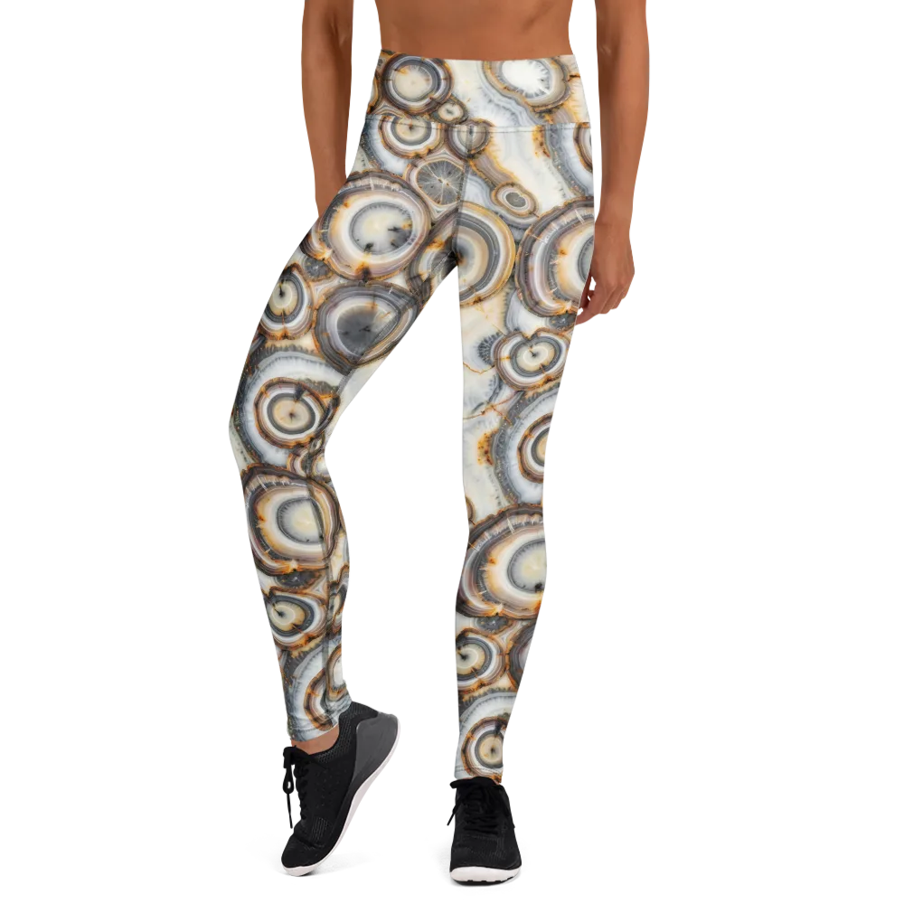 Mineral Mosaic on Yoga Leggings — Front