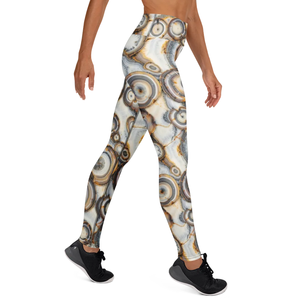 Mineral Mosaic on Yoga Leggings — Right