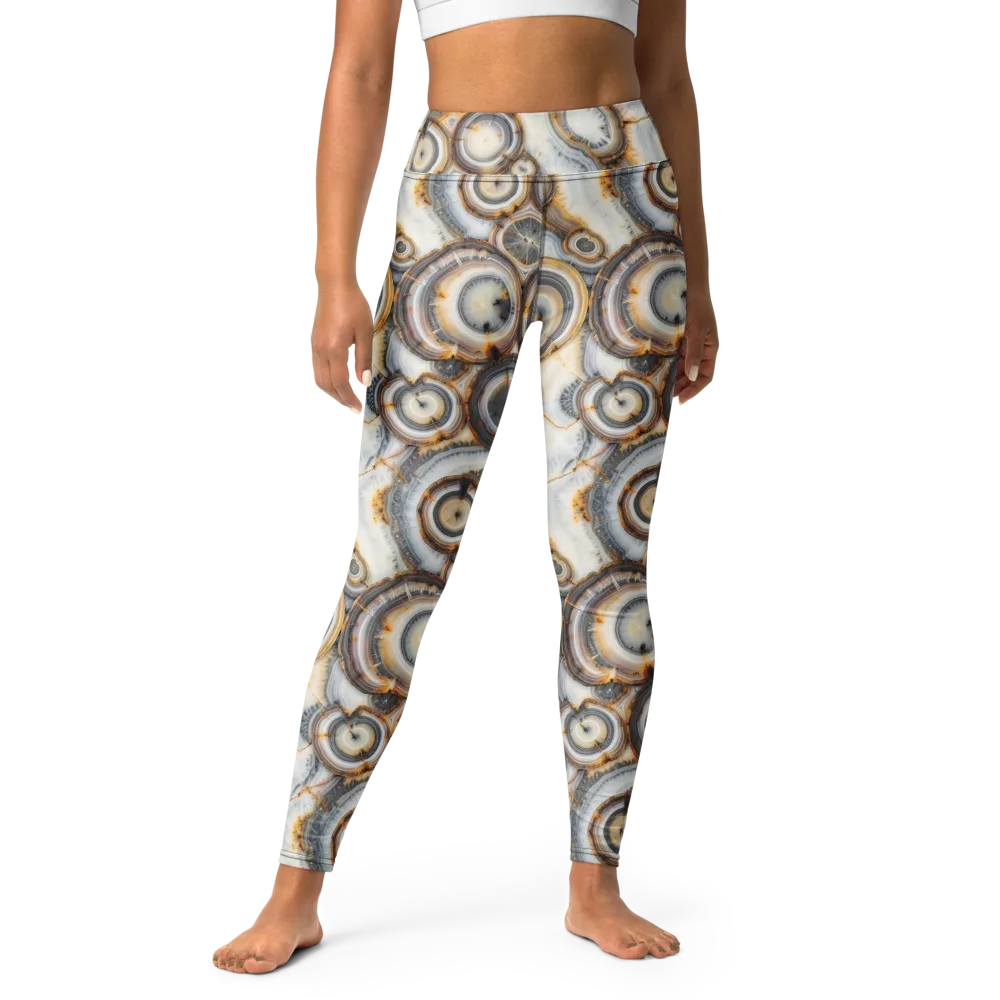 Mineral Mosaic on Yoga Leggings — Front