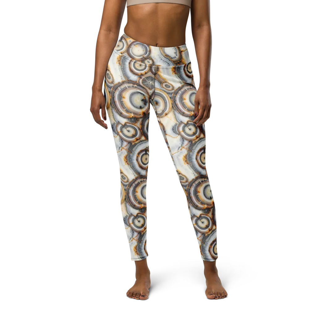 Mineral Mosaic on Yoga Leggings — Front