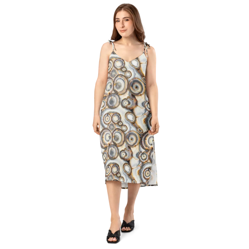 Mineral Mosaic on Slip Dress — Front