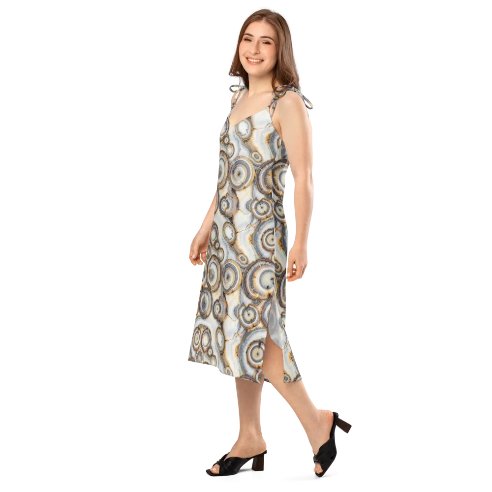 Mineral Mosaic on Slip Dress — Left Front