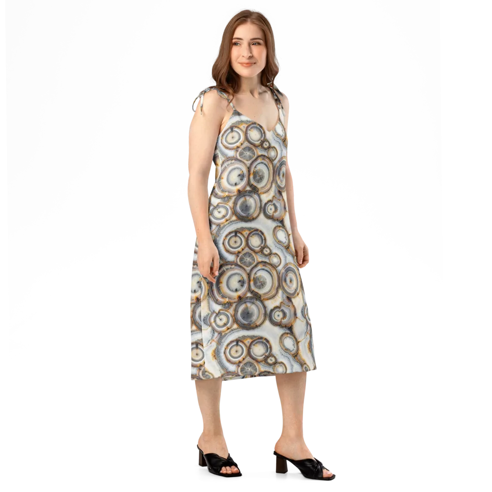Mineral Mosaic on Slip Dress — Right Front