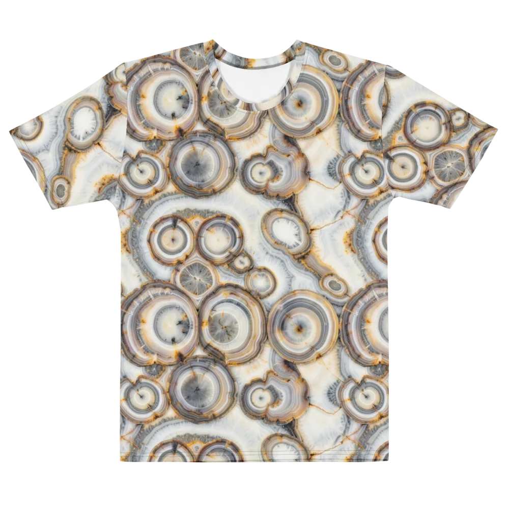 Mineral Mosaic on Men's Cotton Crew Neck T-Shirt — Front