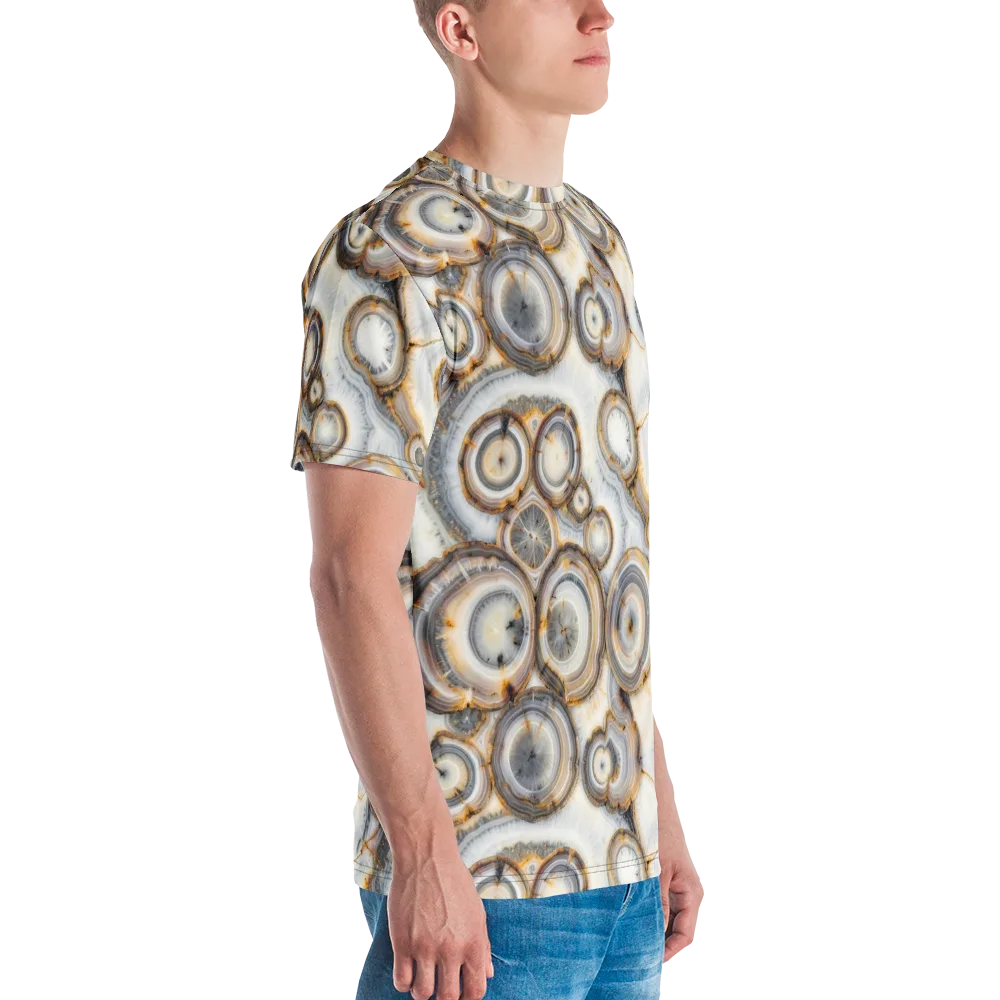 Mineral Mosaic on Men's Crew Neck T-Shirt — Right