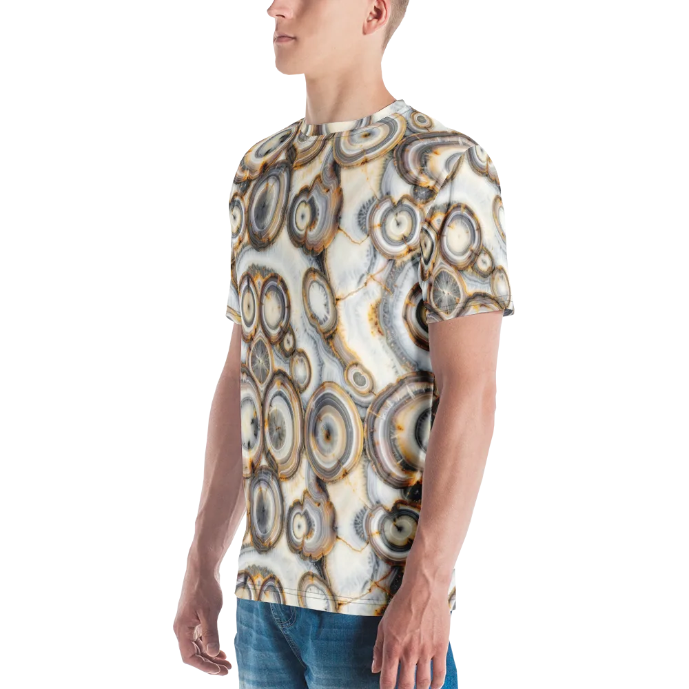 Mineral Mosaic on Men's Crew Neck T-Shirt — Left