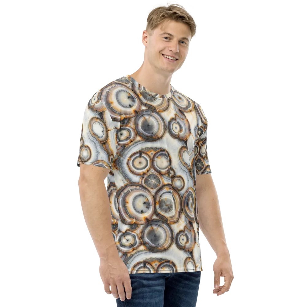 Mineral Mosaic on Men's Crew Neck T-Shirt — Right