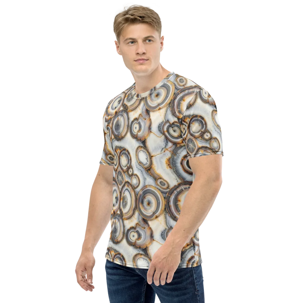 Mineral Mosaic on Men's Crew Neck T-Shirt — Left