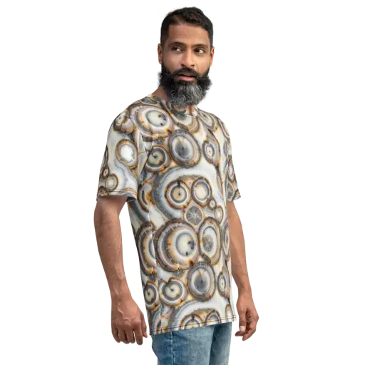 Mineral Mosaic on a Men's Crew Neck T-Shirt