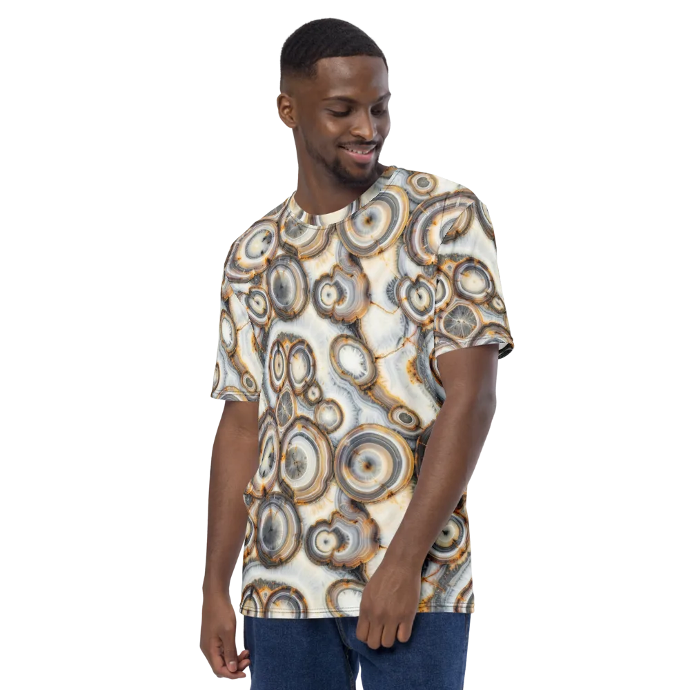 Mineral Mosaic on Men's Crew Neck T-Shirt — Left