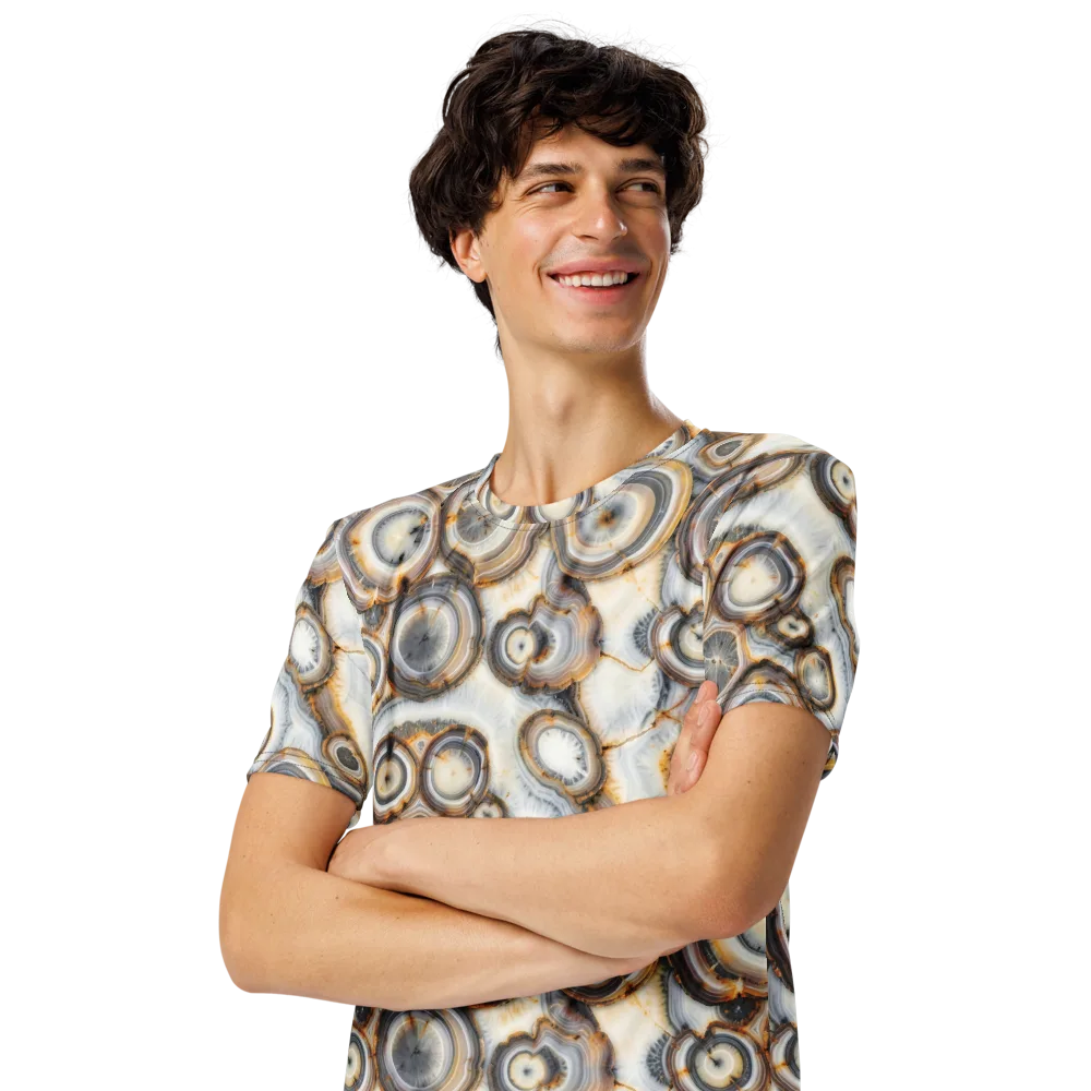 Mineral Mosaic on Men's Crew Neck T-Shirt — Left Front
