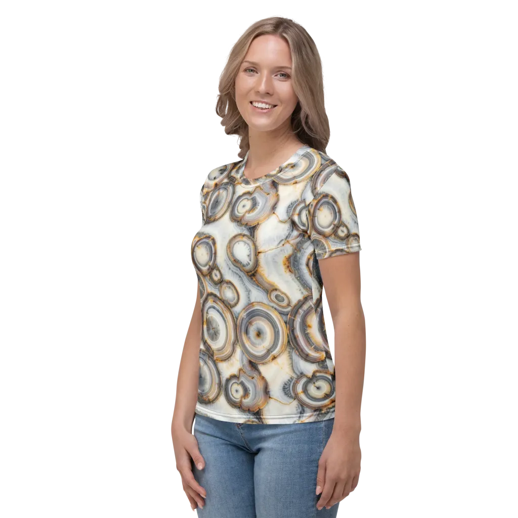 Mineral Mosaic on Women's Crew Neck T-Shirt — Left