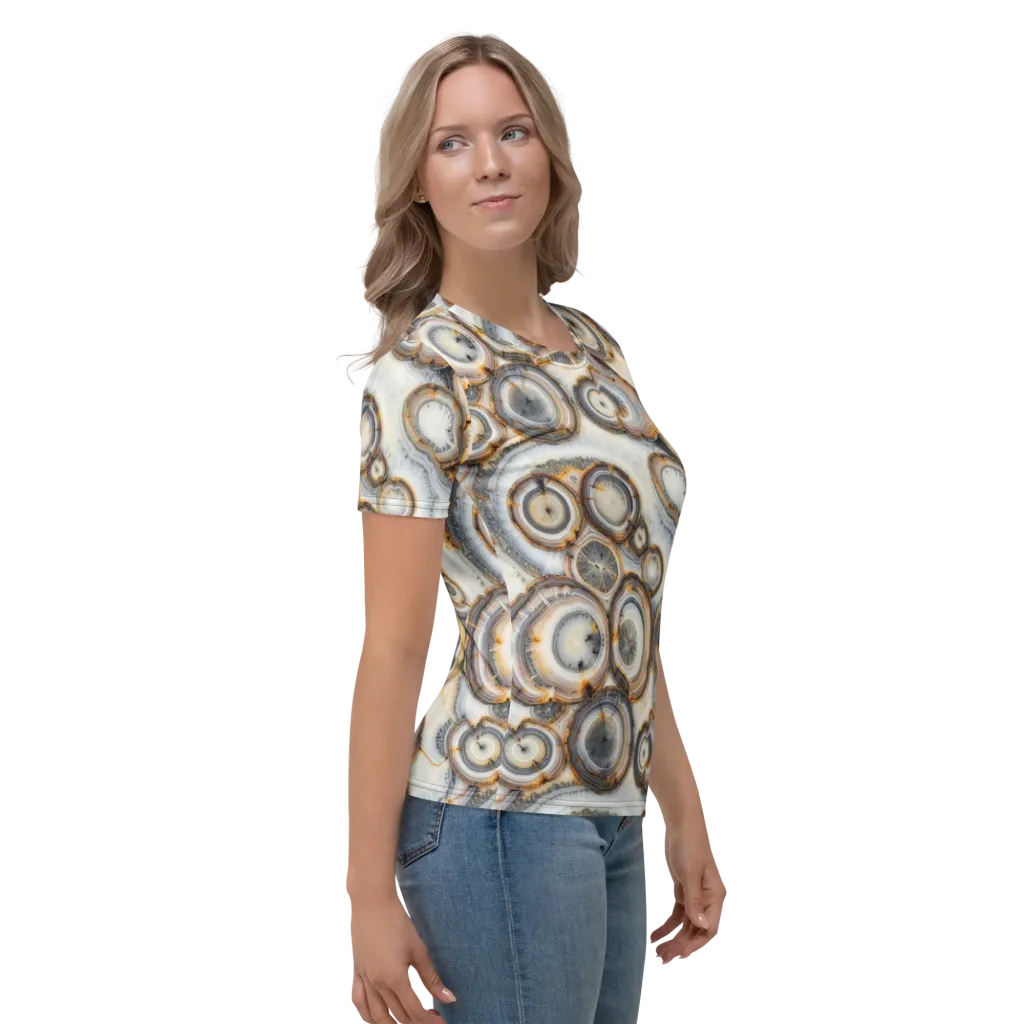 Mineral Mosaic on Women's Crew Neck T-Shirt — Right