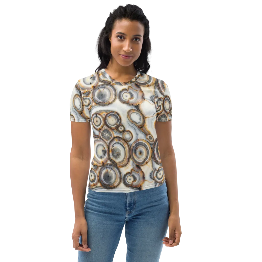 Mineral Mosaic on Women's Crew Neck T-Shirt — Front