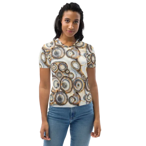 Mineral Mosaic on a Women's Crew Neck T-Shirt