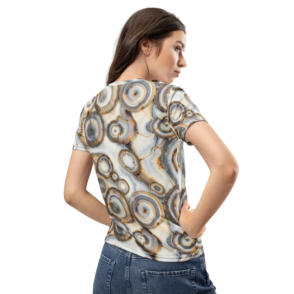 Mineral Mosaic on Women's Crew Neck T-Shirt — Back