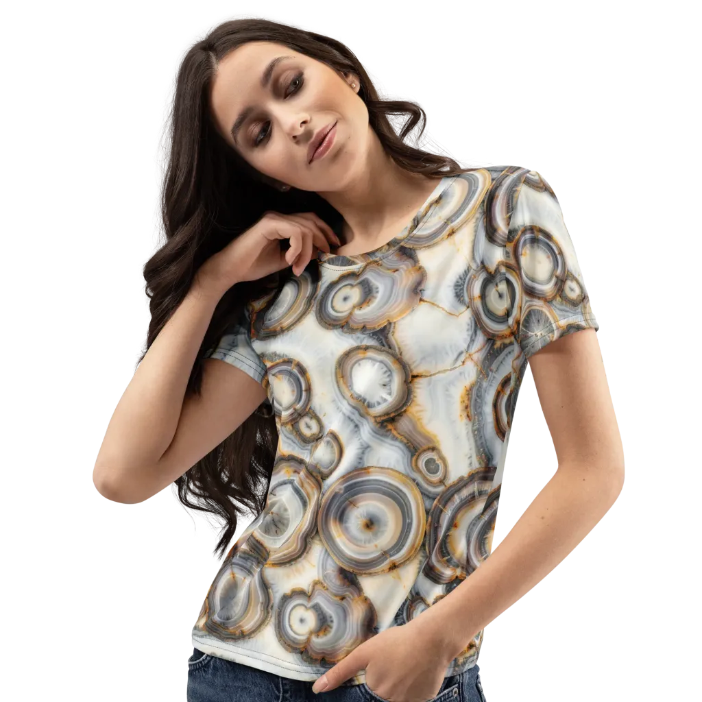 Mineral Mosaic on Women's Crew Neck T-Shirt — Left Front