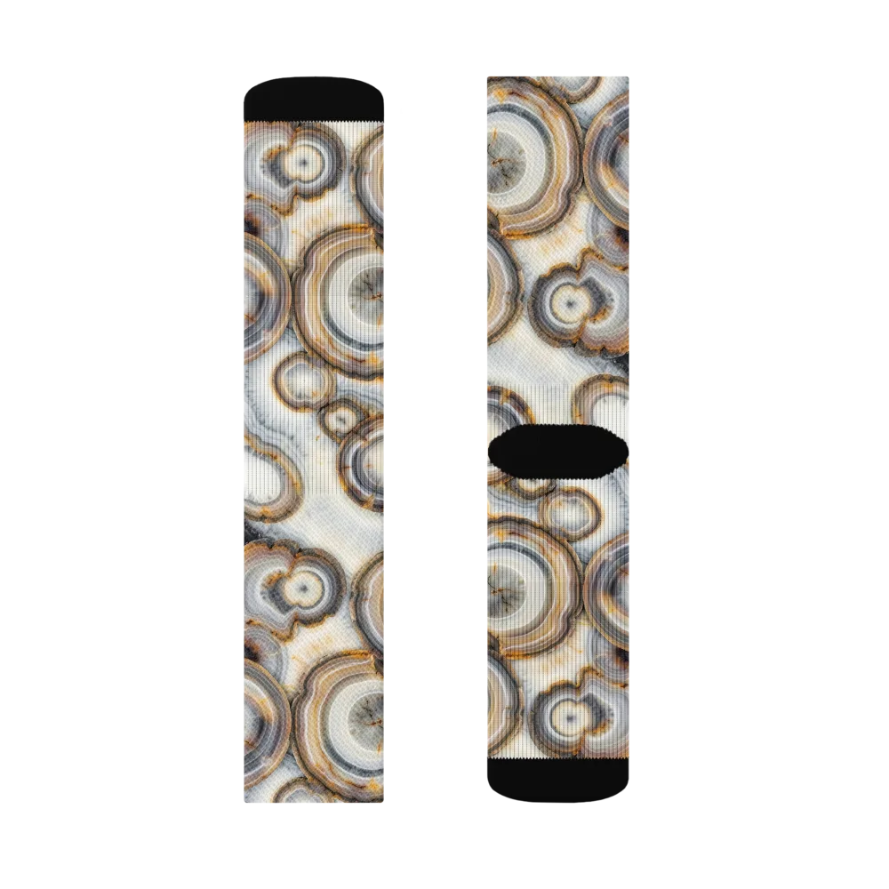 Mineral Mosaic on Socks — Right Sock