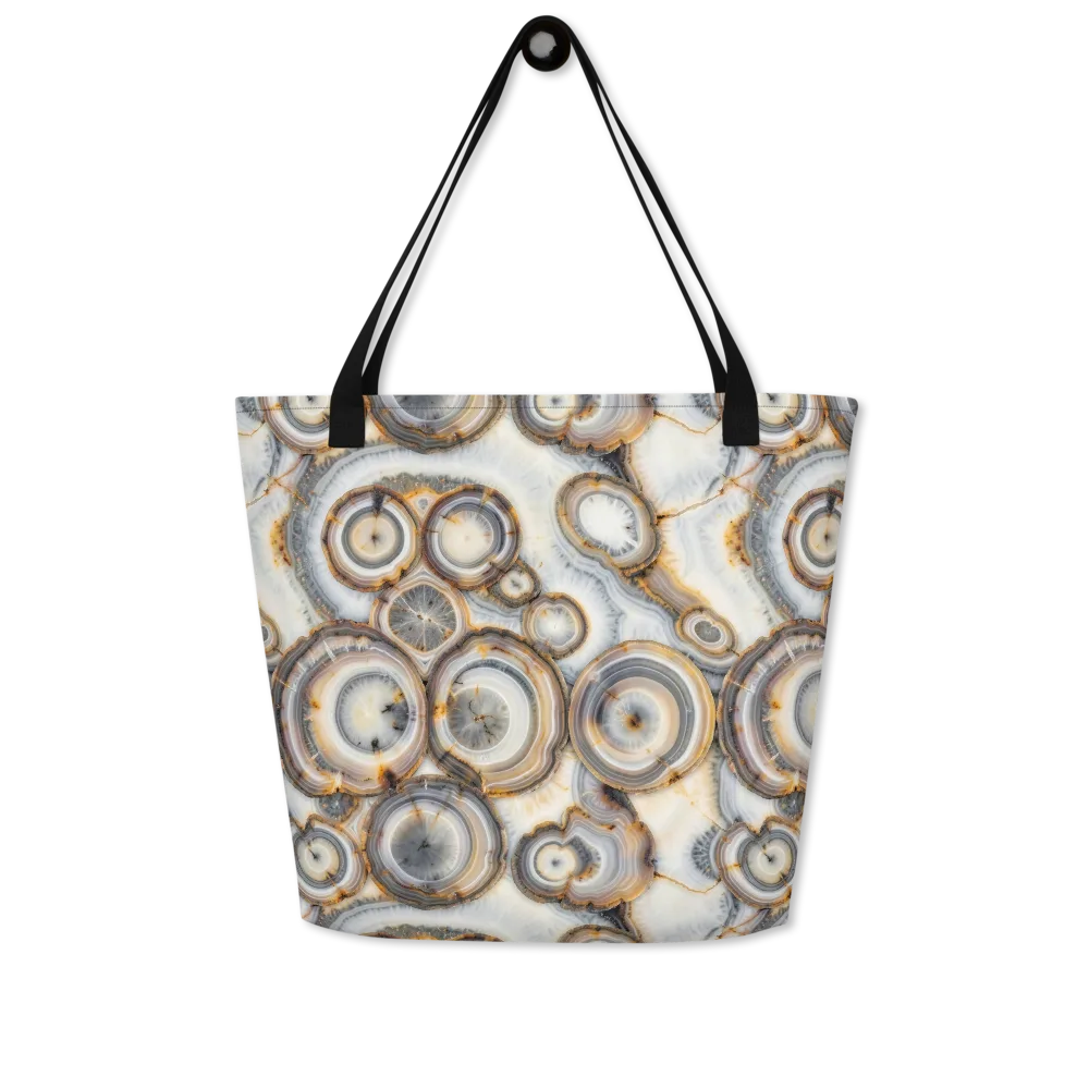 Mineral Mosaic on Large Tote Bag W/ Pocket — Front