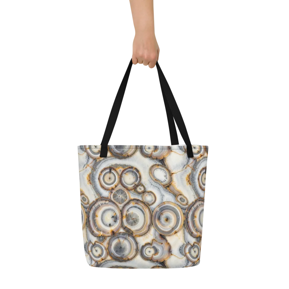 Mineral Mosaic on Large Tote Bag W/ Pocket — Front