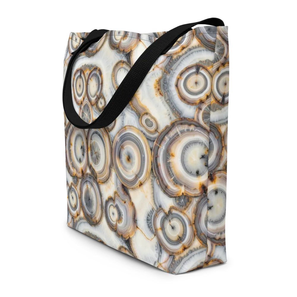 Mineral Mosaic on Large Tote Bag W/ Pocket — Front