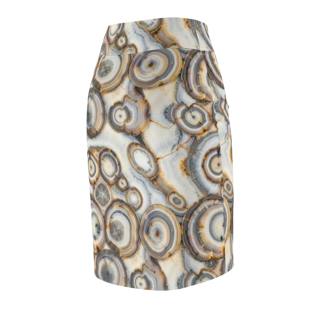 Mineral Mosaic on Pencil Skirt — Back Side