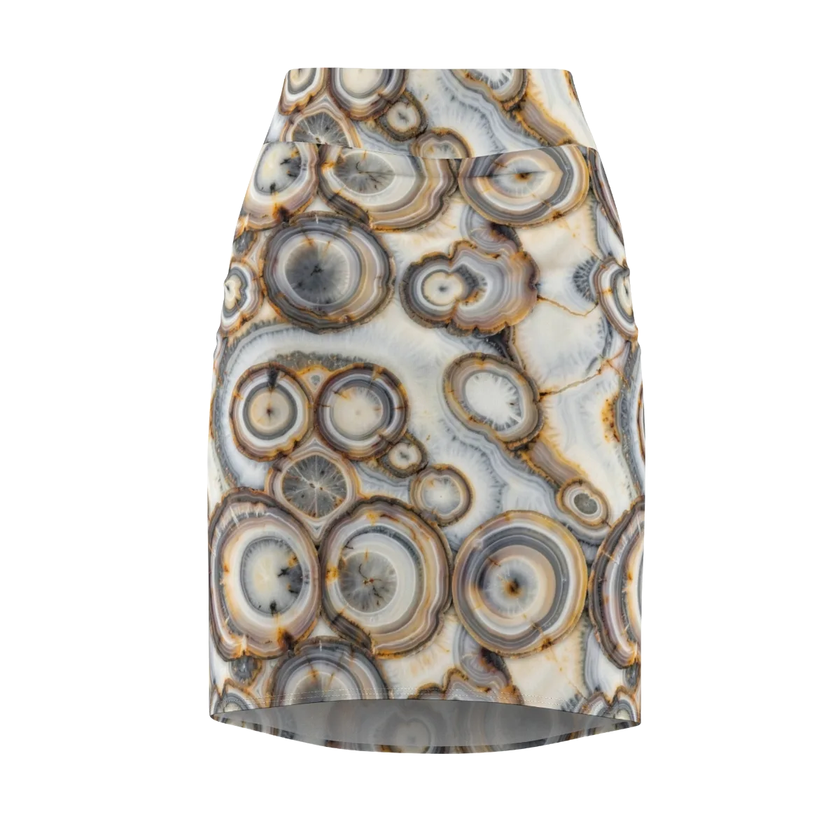 Mineral Mosaic on Pencil Skirt — Front